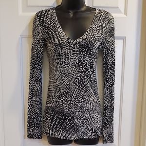 Black and White Long Sleeve Shirt